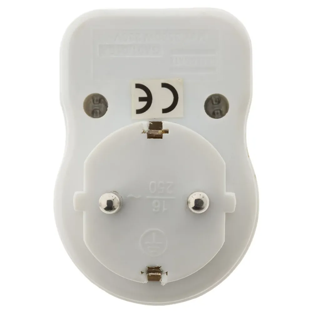 Zenitech Prise Schuko 16A + interrupteur - Blanc -