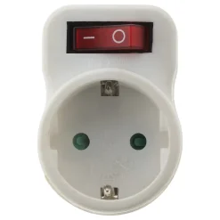 Zenitech Prise Schuko 16A + interrupteur - Blanc -