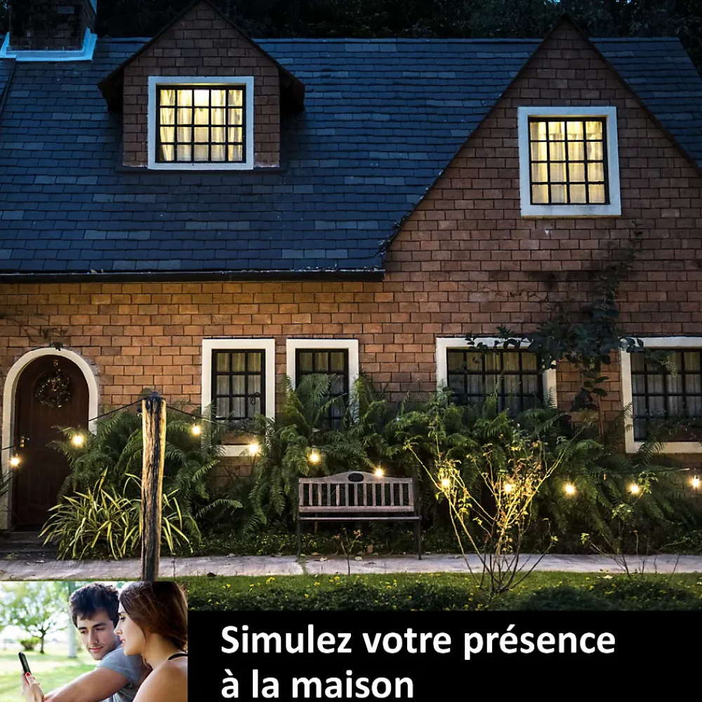 Kyf Commande De L'Éclairage-2 Prises encastrées 3000W & Ports USB-A + USB-C Wifi + Suivi de consommation