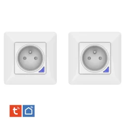 Kyf Commande De L'Éclairage-2 Prises encastrées 3000W Wifi + Suivi de consommation