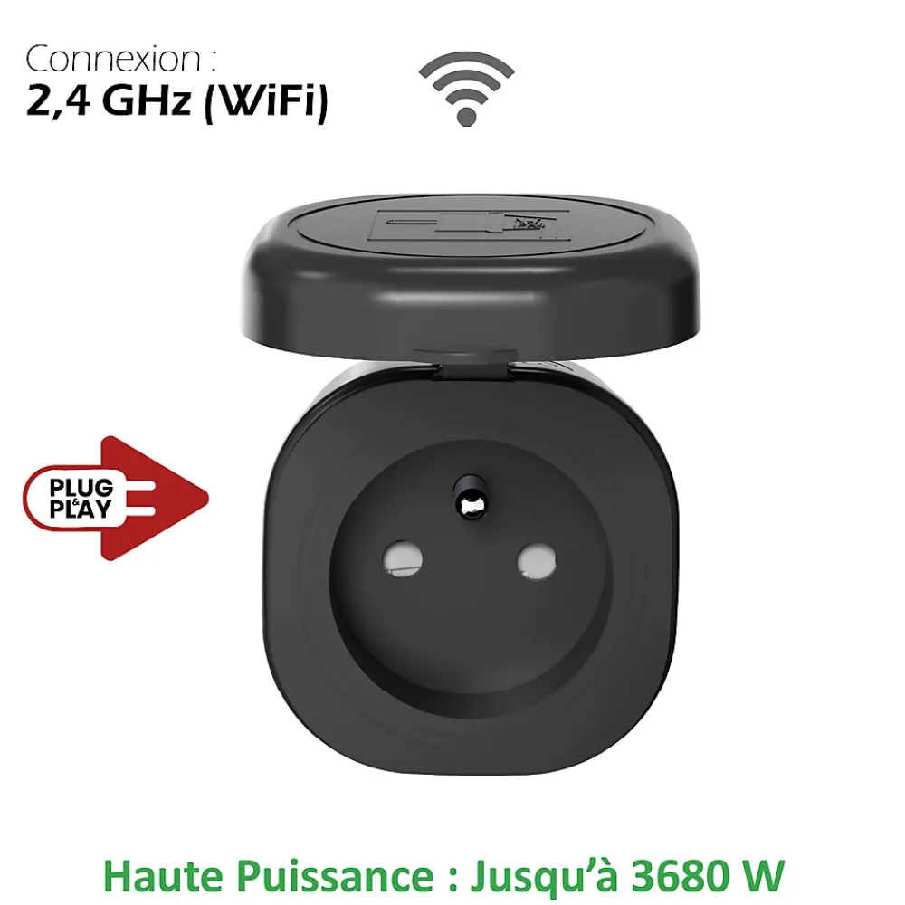 Kyf 3 Prises Extérieures 3680W connectées Wifi + Suivi de consommation