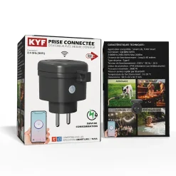 Kyf 2 Prises Extérieures 3680W connectées Wifi + suivi consommation