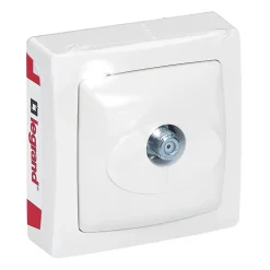 Legrand Prise En Saillie-Prise télévision SAT type ''F'' ASL blanc en saillie.