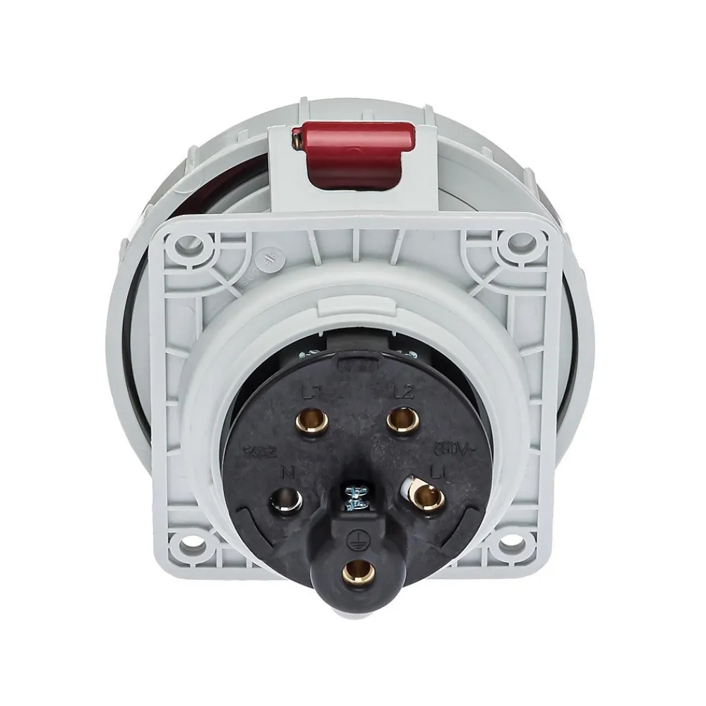 Ide Prise Tétrapolaire 32a 3p+n+t - 5 Broches - Encastrable Sur Coffret - étanche Ip67 -