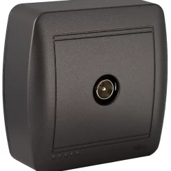 Solera Boite D'Encastrement-Prise TV en saillie - Noir graphite -