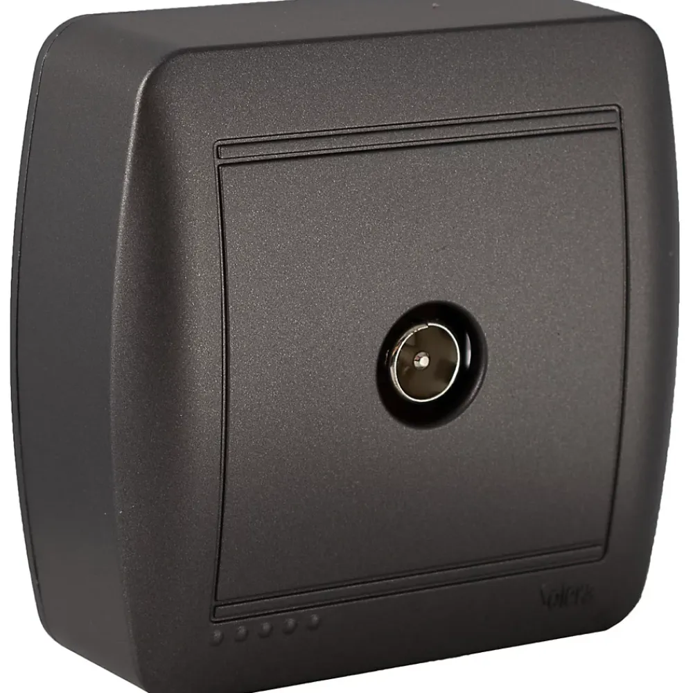 Solera Boite D'Encastrement-Prise TV en saillie - Noir graphite -