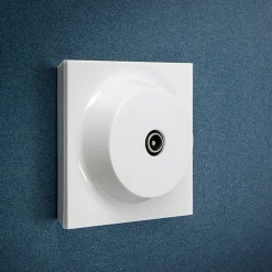 Fontini Prise TV Neo Evo blanc Blanc Glass Finish
