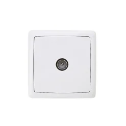 Jacobsen Prise En Saillie-Prise TV monobloc en saillie Sigurd blanc complet