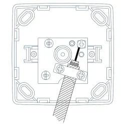 Jacobsen Prise En Saillie-Prise TV monobloc en saillie Sigurd blanc complet