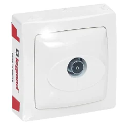 Legrand Prise En Saillie-Prise TV simple ASL blanc 9.5 mm