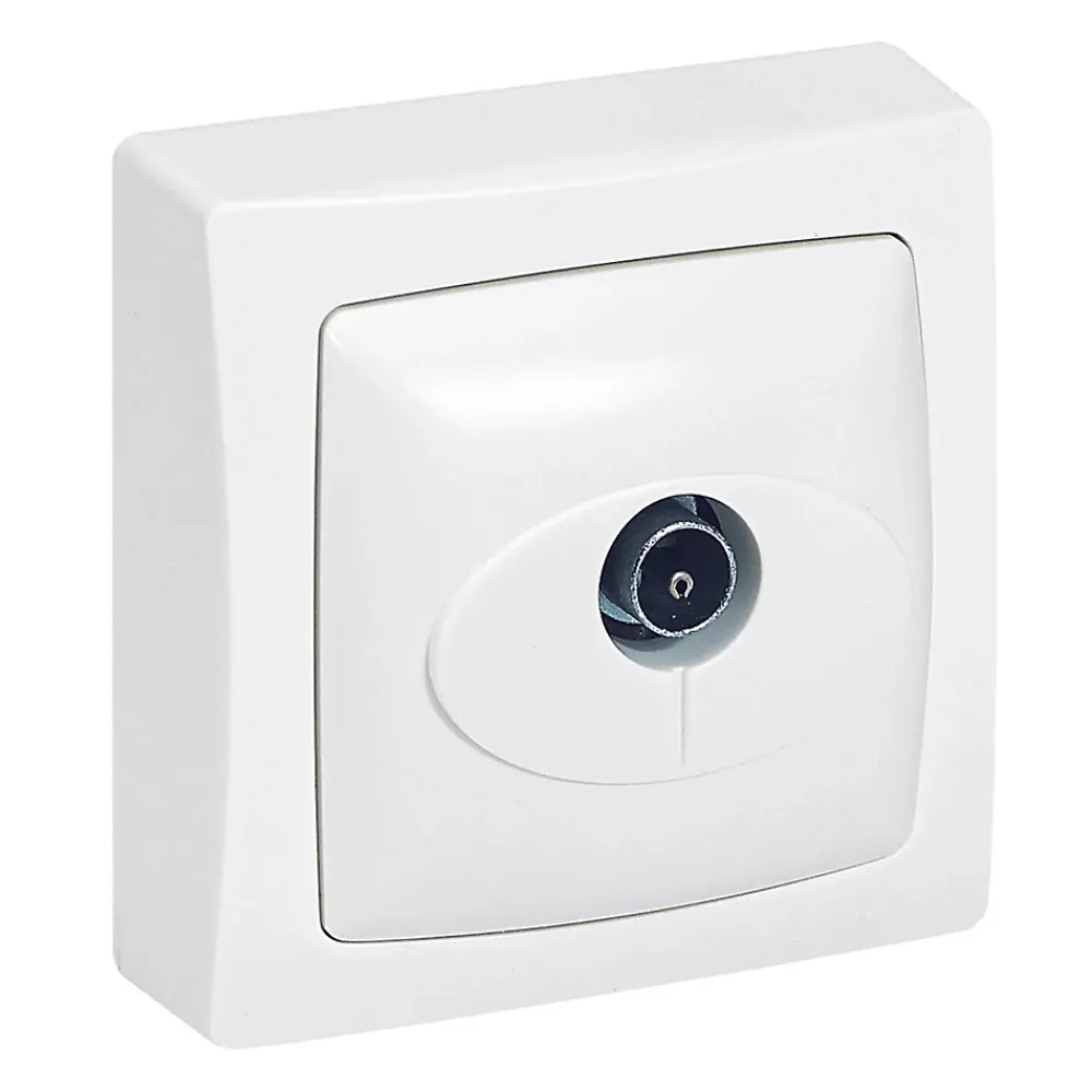 Legrand Prise En Saillie-Prise TV simple ASL blanc 9.5 mm