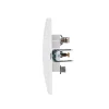 Prise TV simple encastrable blanc complet