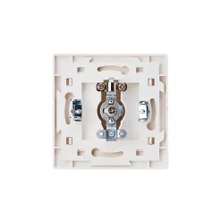 Prise TV simple encastrable blanc complet