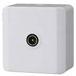 Prise En Saillie-Prise TV simple en plastique blanc brillant