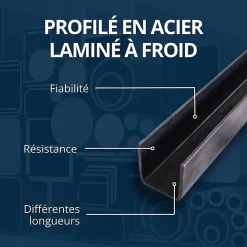 Comment Fer Profilé-Profilé acier en U 20x40x20 ep 2 mm, 1 metre -