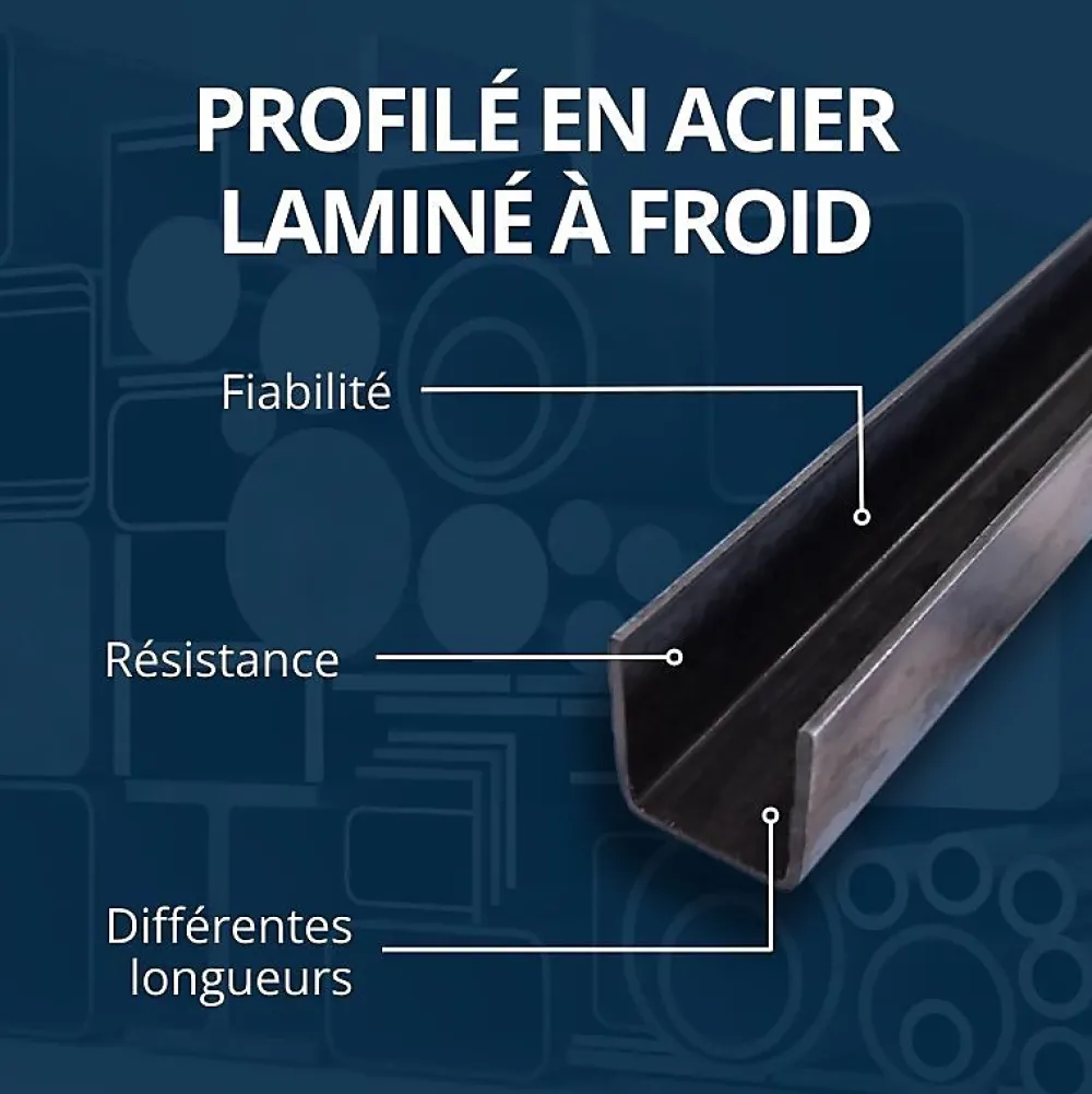 Comment Fer Profilé acier en U 20x40x20 ep 2 mm, 0.5 mètre -