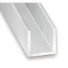 Profilé-Profilé U aluminium anodisé 20 x 22 x 20 x 1.5 mm, 2 m