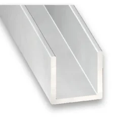 Profilé-Profilé U aluminium anodisé 20 x 22 x 20 x 1.5 mm, 2 m