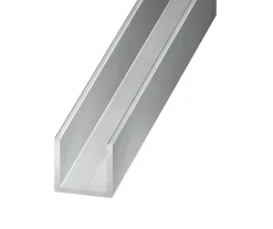 Profilé-Profilé U aluminium brut 8 x 8 x 8 mm, 2 m