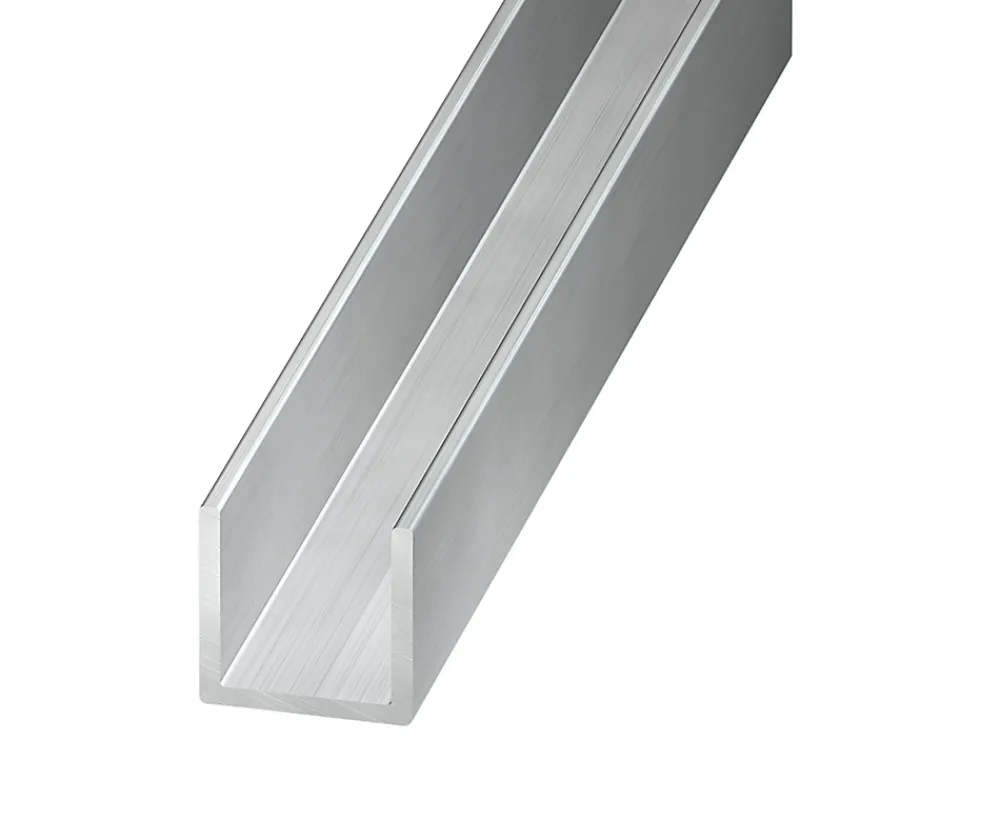 Profilé-Profilé U aluminium brut 10 x 20 x 10 mm, 1 m