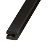 Profilé-Profilé U entourage tôle PVC noir 7 x 4 mm, 1 m