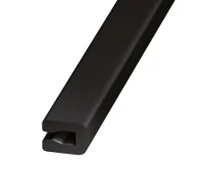 Profilé-Profilé U entourage tôle PVC noir 7 x 4 mm, 1 m
