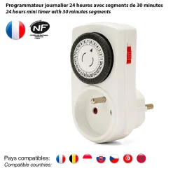 Velamp Programmateur journalier 24 heures à segments