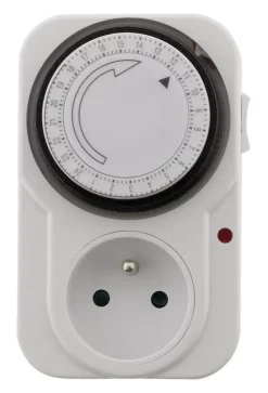 Otio Prise Étanche-2 programmateurs mécaniques + voyant 3500W