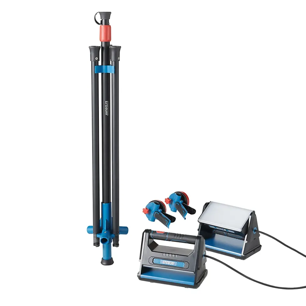 Erbauer Projecteur de chantier double sur pied 2000 lumens