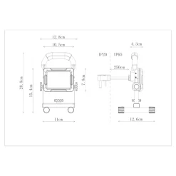 Projecteur Et Lampe De Chantier-Projecteur de chantier portable filaire à LED 10 W