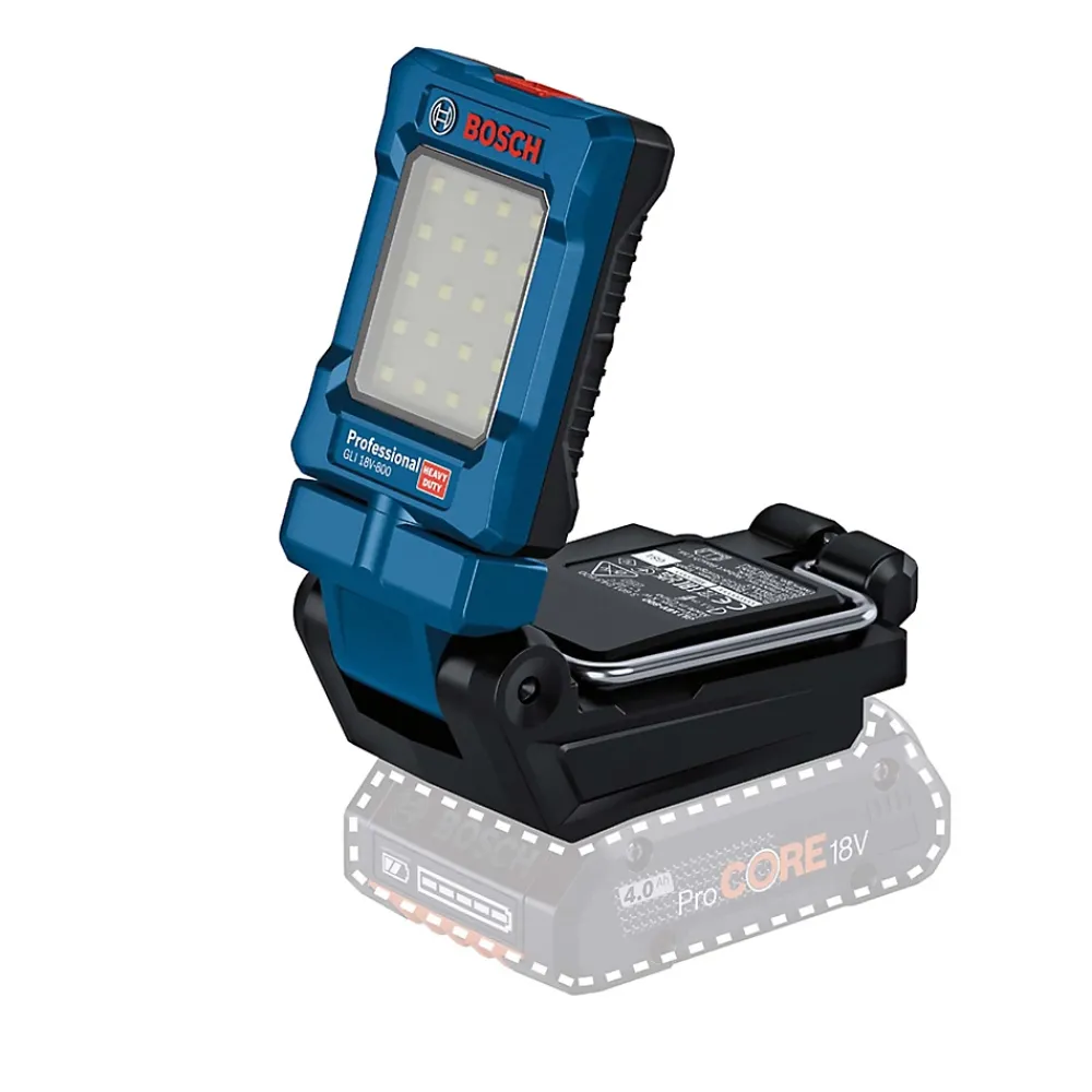Bosch Lampe Torche-Projecteur de chantier sans fil GLI 18V 800 lm (sans batterie)
