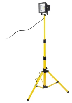 Zenitech Projecteur Et Lampe De Chantier-Projecteur LED sur trépied 1x 20W Jaune pour chantier - IP65 CE