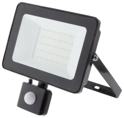 Zenitech Projecteur Et Lampe De Chantier-PROJECTEUR SENSOR 50W 5000LM IP65 NOIR