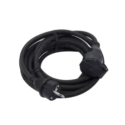 Chacon Rallonge Électrique-Prolongateur HO7RN-F 3 x 1,5mm² - 5m - noir -