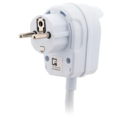 Zenitech Rallonge Électrique-Prolongateur HO5VV-F 3m avec prise gigogne - Blanc -