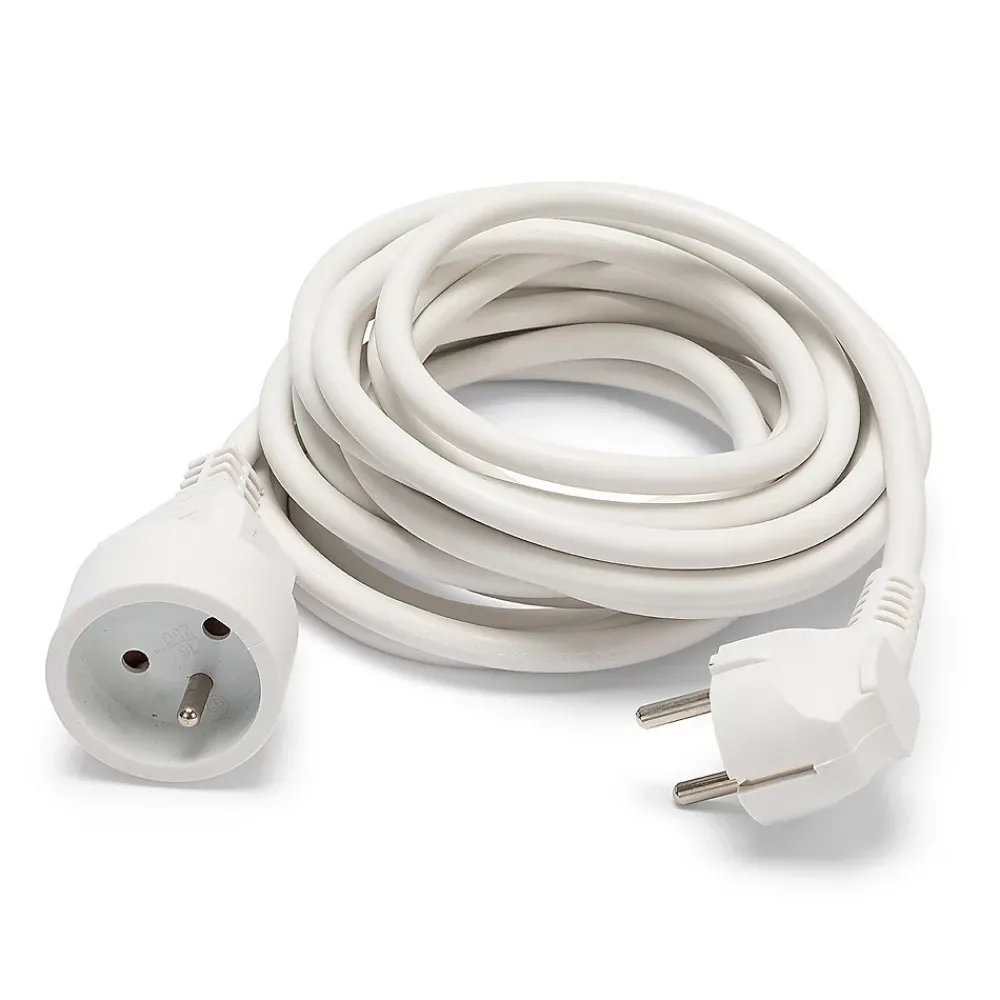 Velamp Enrouleur Électrique-Prolongateur 5 mètres, 16A H05VV-F3G1.5MM2, NF,CE