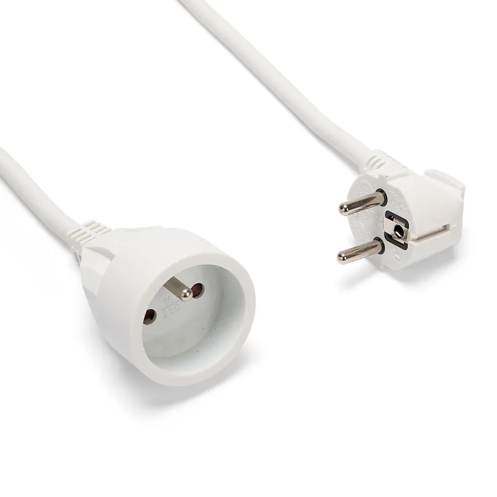 Velamp Enrouleur Électrique-Prolongateur 5 mètres, 16A H05VV-F3G1.5MM2, NF,CE