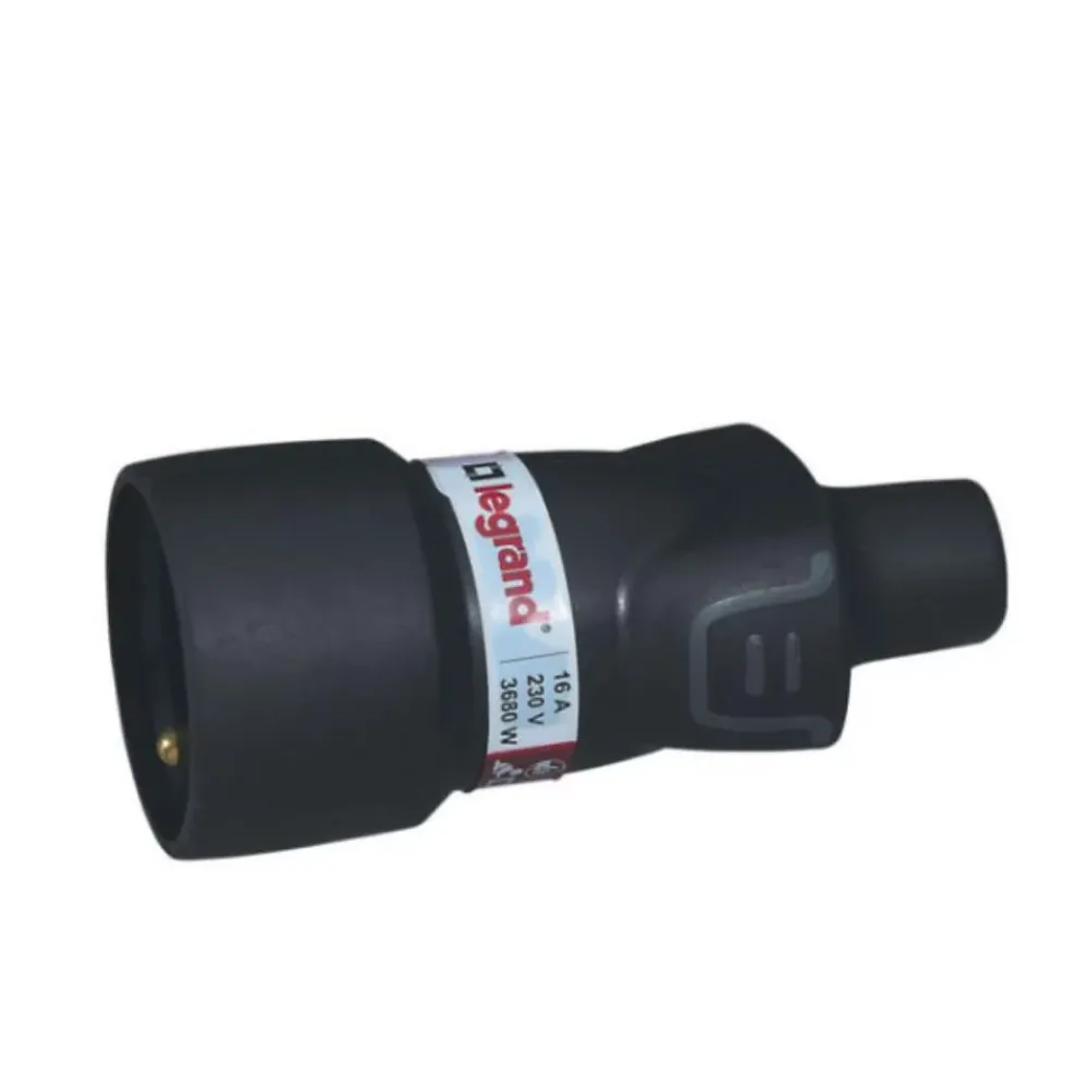 Legrand Rallonge Électrique-Prolongateur 2P+T 16A à sortie droite - Noir -