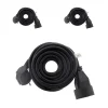 Zenitech 3 prolongateurs 16A 2P+T Noir 5m
