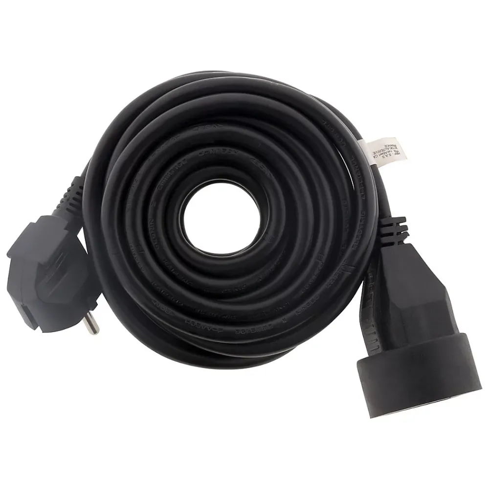 Zenitech Rallonge Électrique-6 prolongateurs 16A 2P+T noir 10m