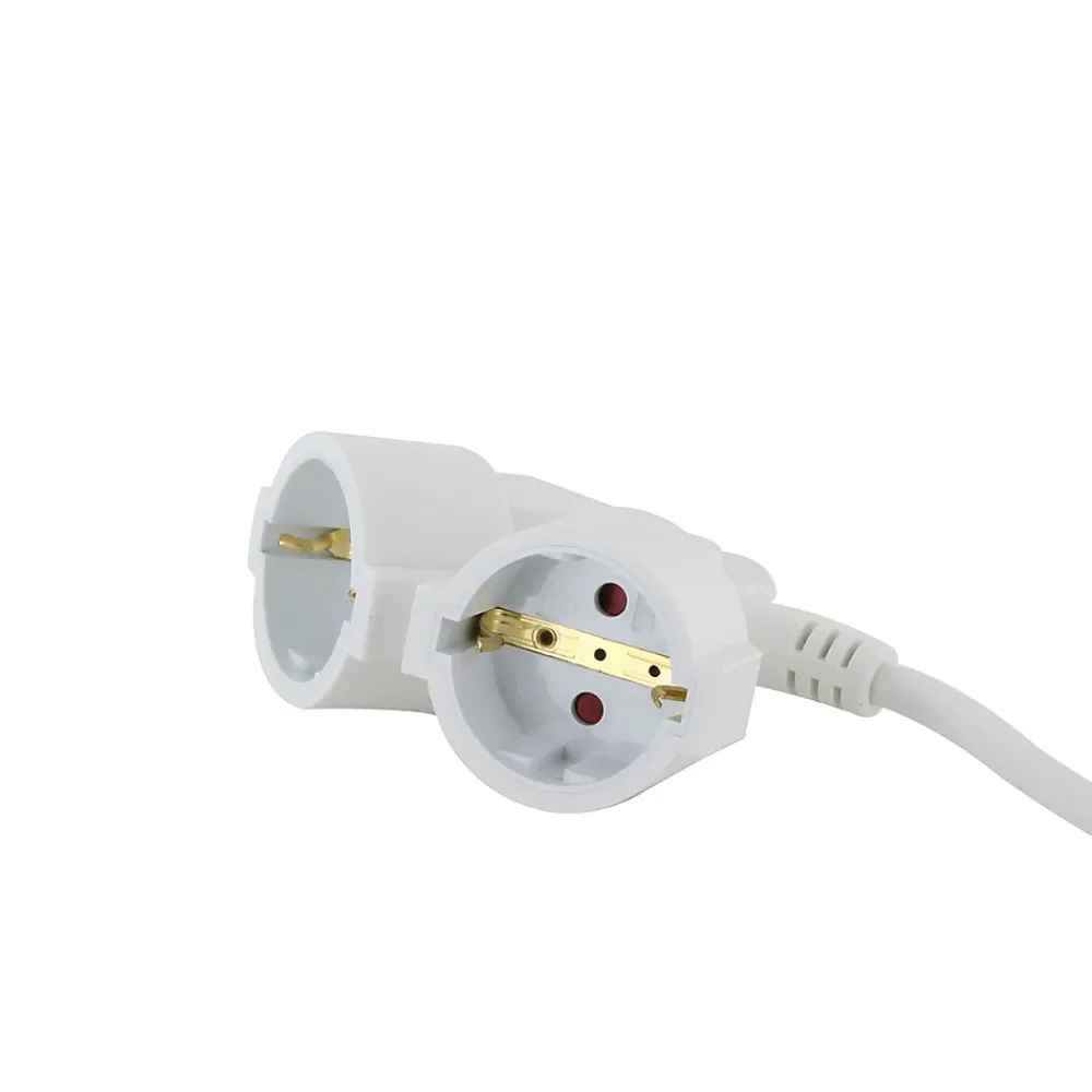 Chacon Prolongateur Schuko double tête 3m - blanc -