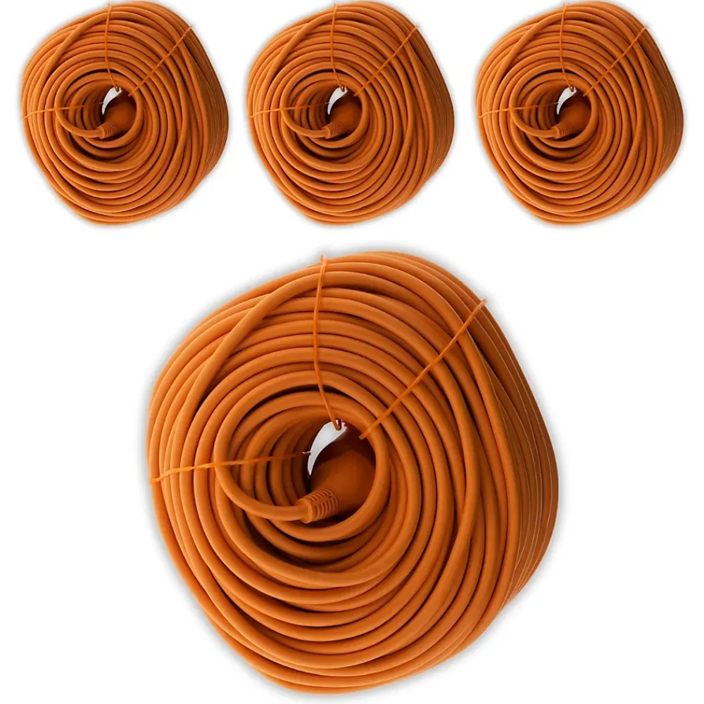 Zenitech Rallonge Électrique|Enrouleur Électrique-4 prolongateurs jard. 16A 50m orange