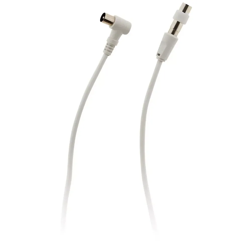 Zenitech Prolongateur TV mâle/mâle + adaptateur F/F 2m -