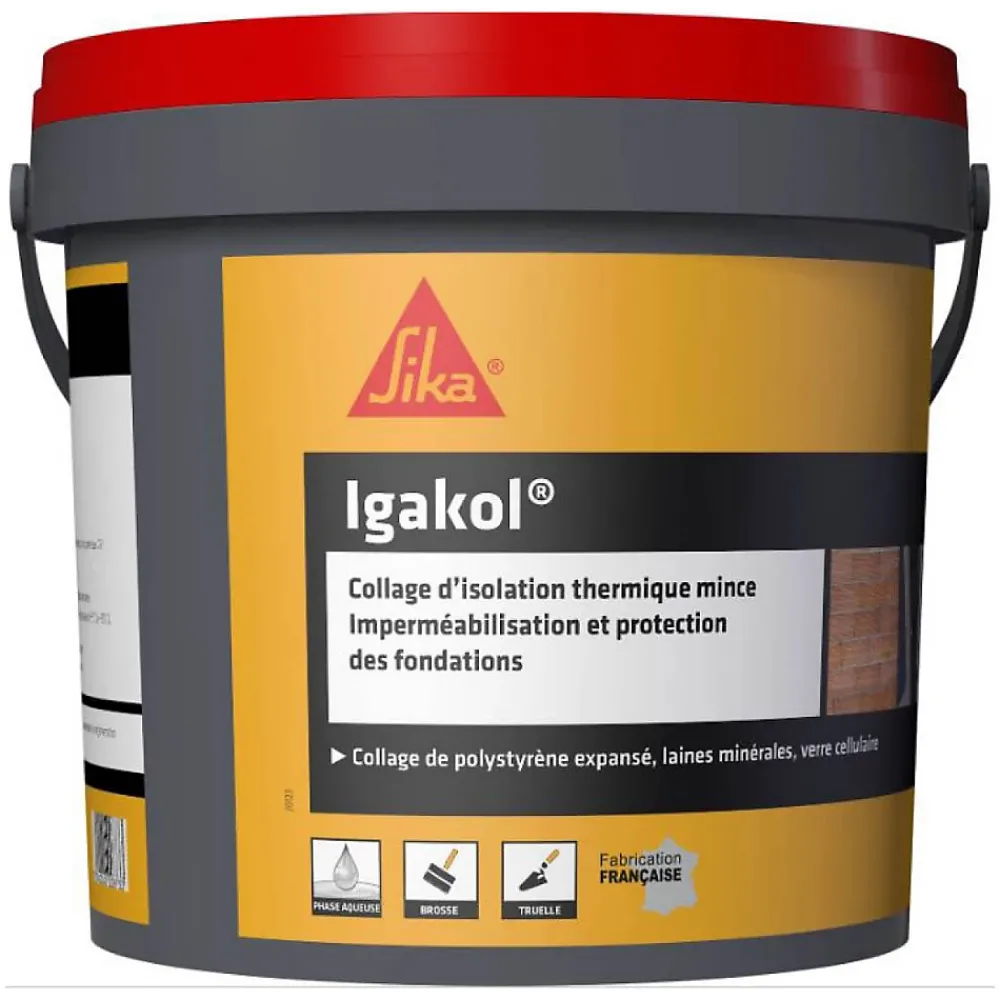 Sika Etanchéité Des Fondations-Pâte bitumineuse Igakol seau de 5 kg