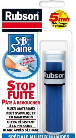 Rubson Mastic, Cartouche Joint Et Silicone-Pâte à reboucher Salle de bain Saine Stop fuite 64g