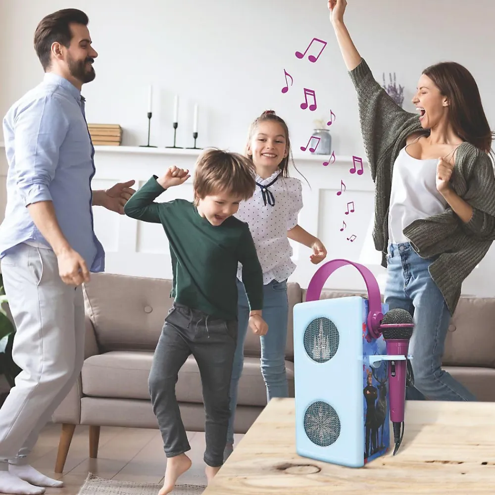 Lexibook Puissante enceinte Bluetooth lumineuse La Reine des Neiges avec micro