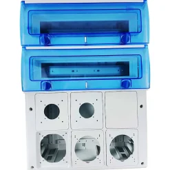 Solera Tableau Électrique Pré-Équipé-1332pv6 Coffret étanche Ip65 Pour 6 Prises Industrielles à Composer - 2 Rangées De 16 Modules - Indubox