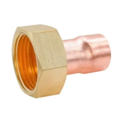 Somatherm for you Tube Et Raccord Cuivre-Raccord collet battu cuivre droit à souder sur tube cuivre Ø22 - sortie écrou tournant femelle 20/27 (3/4"), lot de 2