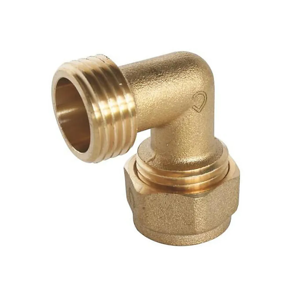 Somatherm Raccord à compression - Coude mâle - PER 10x12 - Fixation à visser