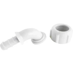 Somatherm for you Alimentation Pour Machine À Laver-Raccord coudé Entrée Ecrou tournant 20/27 - Sortie tétine cannelée